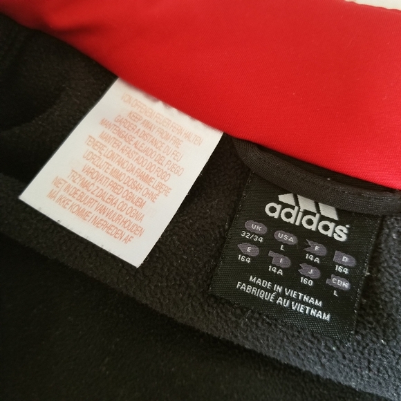 Black Adidas Zip Up Collar Jacket - Picture 3 of 8